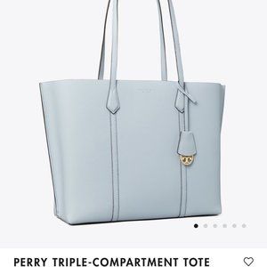 Tory Burch Perry Triple-Compartment Tote in Icicle